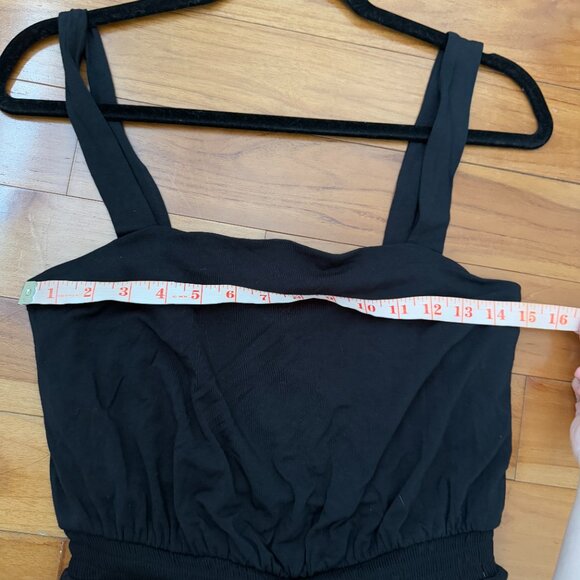 Women Express Square Neck Wide Strap Jumpsuit in Black Size Small - Picture 4 of 11